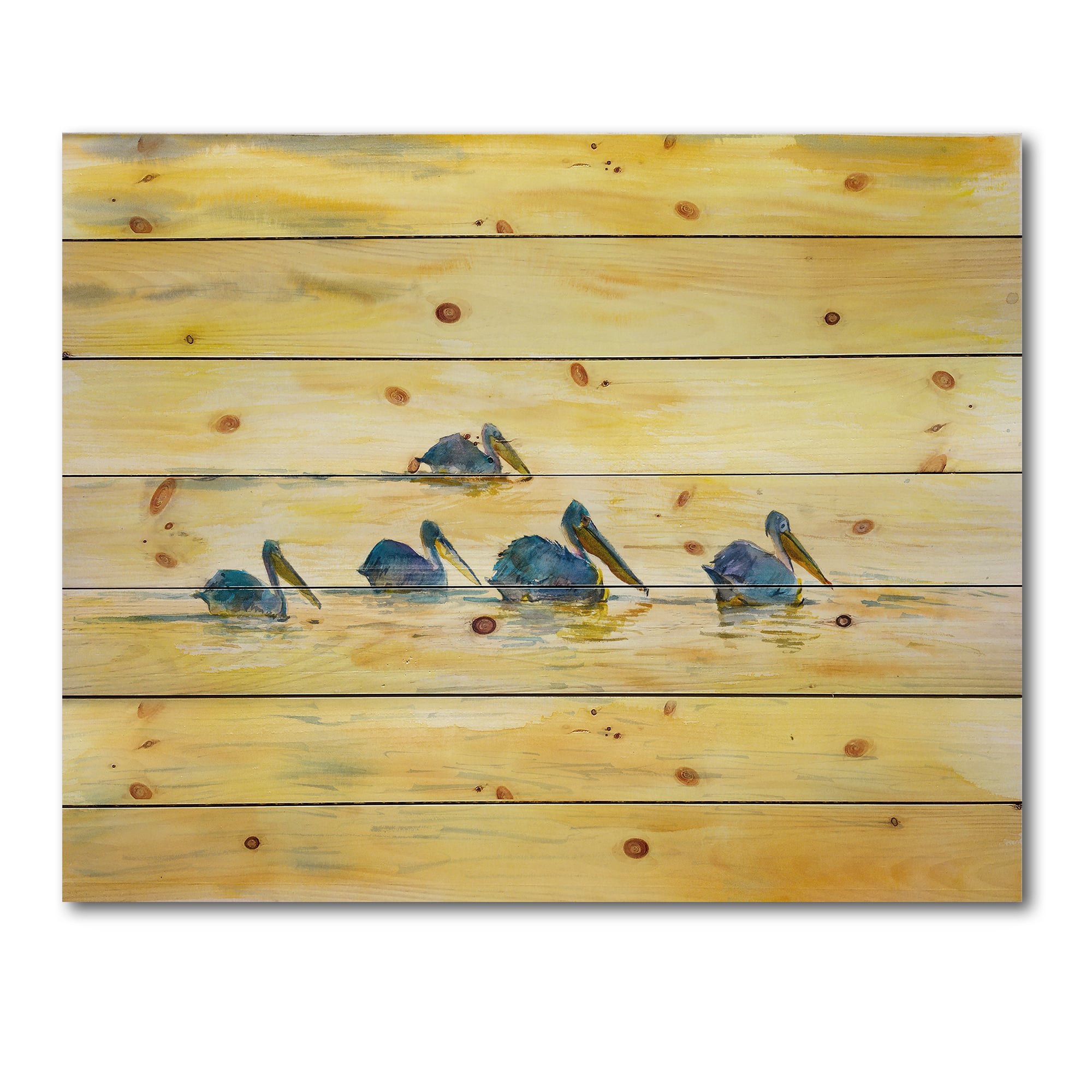 Designart - Pelicans On The Yellow River